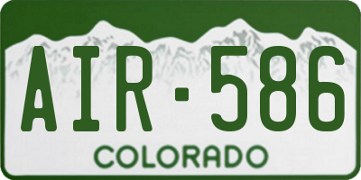 CO license plate AIR586