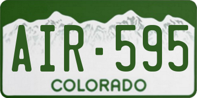CO license plate AIR595