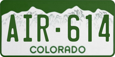 CO license plate AIR614