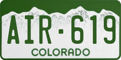 CO license plate AIR619