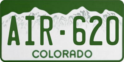 CO license plate AIR620