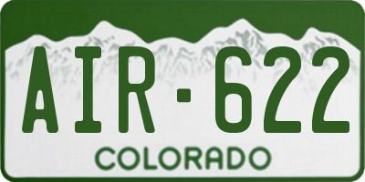 CO license plate AIR622