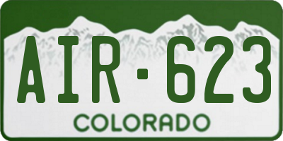 CO license plate AIR623