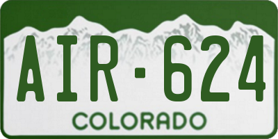 CO license plate AIR624