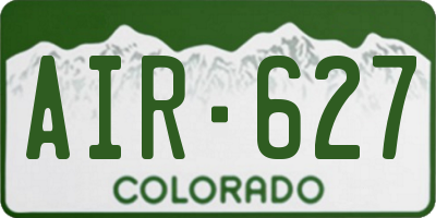 CO license plate AIR627