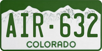 CO license plate AIR632