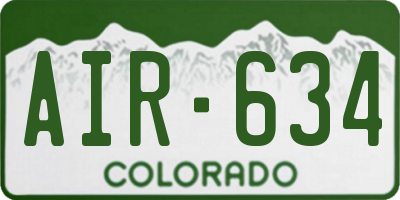 CO license plate AIR634