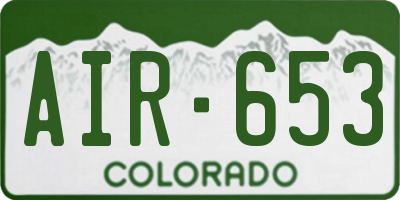 CO license plate AIR653
