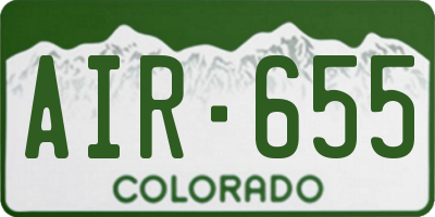 CO license plate AIR655