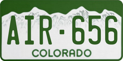 CO license plate AIR656