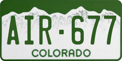 CO license plate AIR677