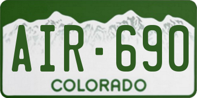 CO license plate AIR690