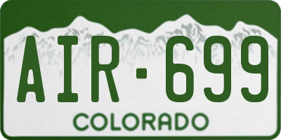 CO license plate AIR699
