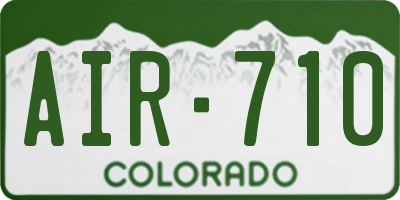 CO license plate AIR710