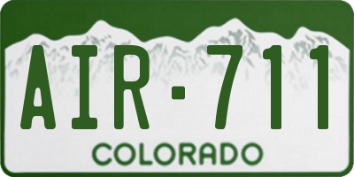 CO license plate AIR711