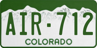 CO license plate AIR712
