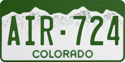 CO license plate AIR724