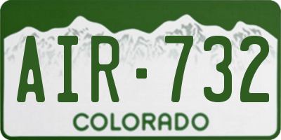 CO license plate AIR732