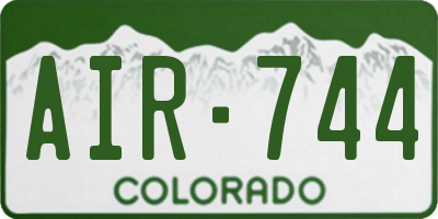 CO license plate AIR744