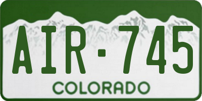 CO license plate AIR745