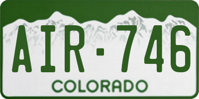 CO license plate AIR746