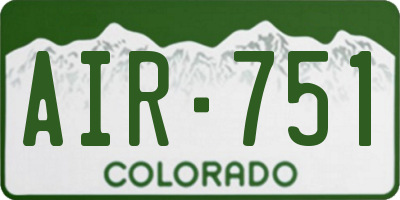 CO license plate AIR751