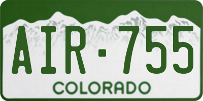 CO license plate AIR755