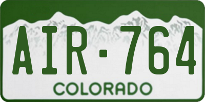 CO license plate AIR764