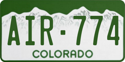 CO license plate AIR774