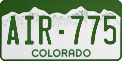 CO license plate AIR775