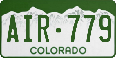 CO license plate AIR779