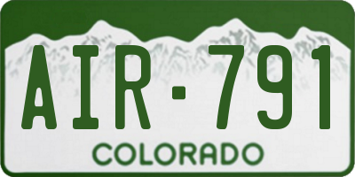 CO license plate AIR791