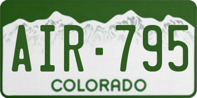 CO license plate AIR795