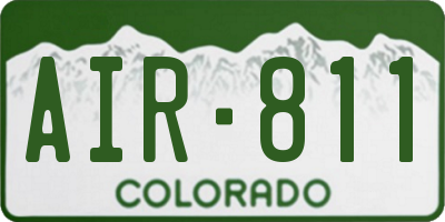 CO license plate AIR811