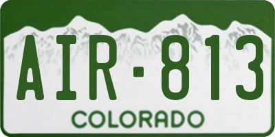 CO license plate AIR813