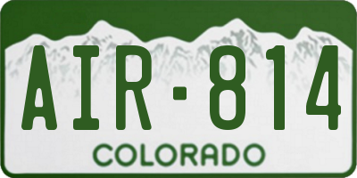 CO license plate AIR814