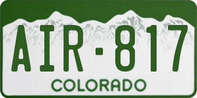 CO license plate AIR817