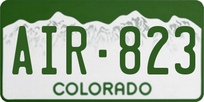 CO license plate AIR823