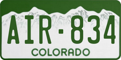 CO license plate AIR834