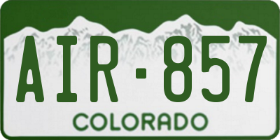 CO license plate AIR857