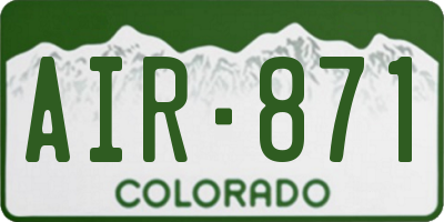 CO license plate AIR871