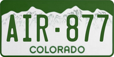 CO license plate AIR877