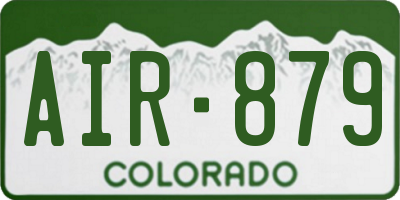 CO license plate AIR879