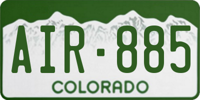 CO license plate AIR885