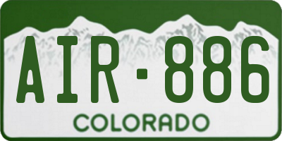 CO license plate AIR886