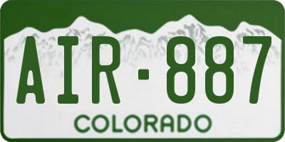 CO license plate AIR887