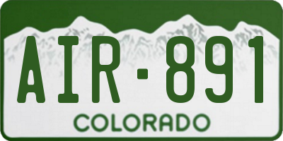 CO license plate AIR891