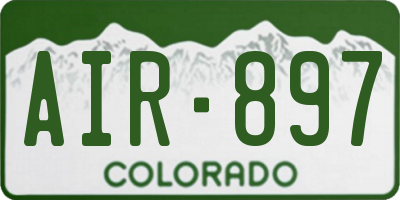 CO license plate AIR897