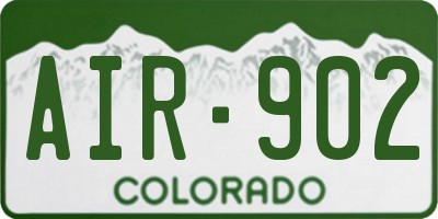 CO license plate AIR902