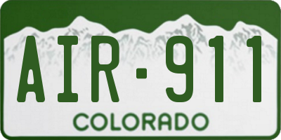CO license plate AIR911